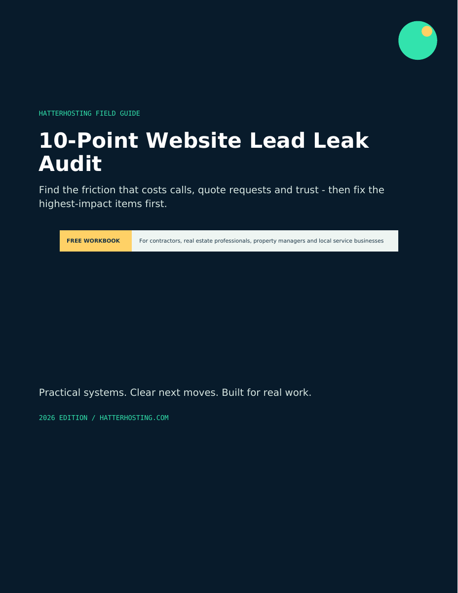 Contractor Website Lead-Leak Audit workbook cover